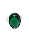 Malachite Sterling Silver Ring #21 - Adjustable