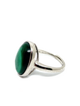 Malachite Sterling Silver Ring #21 - Adjustable