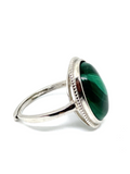 Malachite Sterling Silver Ring #22 - Adjustable