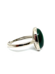 Malachite Sterling Silver Ring #23 - Adjustable