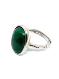 Malachite Sterling Silver Ring #5 - Adjustable