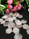 Rose Quartz 3D Hexagon Pendants