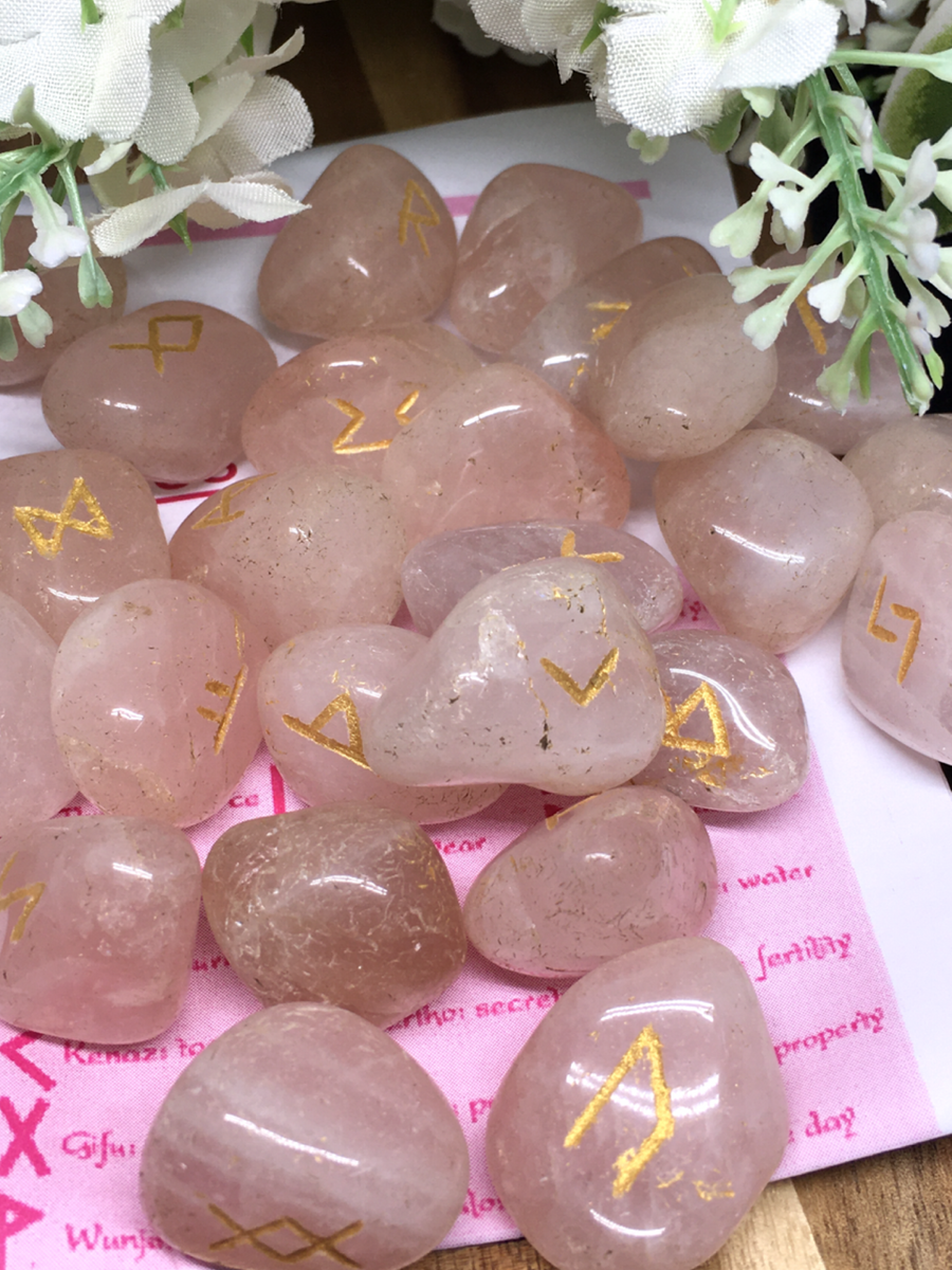 Rose Quartz Runes – Wicked Crystals and Things