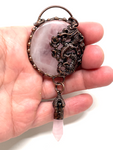 Rose Quartz Dragon Pendant