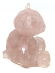 Sitting Teddy Bear - Rose Quartz