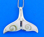 Shiva Whale Tail Shell Sterling Silver Pendant - 2cm