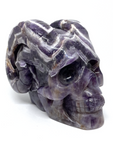 Chevron Amethyst Horned Skull #164