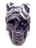 Chevron Amethyst Horned Skull #164