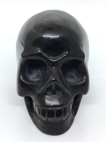 Silver Sheen Obsidian Skull #272