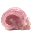 Rose Quartz Horned Skull #446