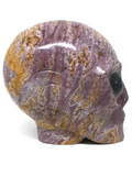 Ocean Jasper Pink Alien Skull with Labradorite Eyes #75