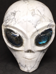 Howlite Alien Skull with Labradorite Eyes #410