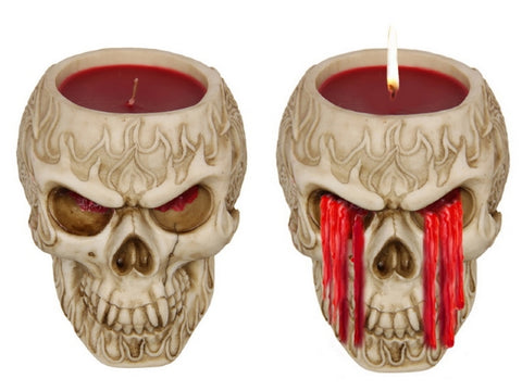 Skull Candle Weeping Blood