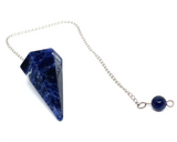 Sodalite Faceted Pendulum