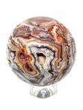 Mexican Crazy Lace Agate Sphere #294 - 6.6cm