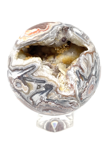 Mexican Crazy Lace Agate Sphere #294 - 6.6cm