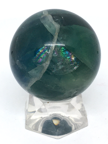 Green & Blue Flourite Sphere #404 - 4cm