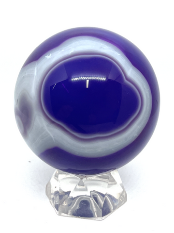 Agate Purple Dyed Sphere #445 - 5.7cm