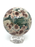 Green Flower Agate Sphere #479 - 6cm