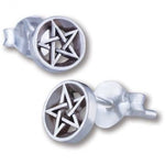 Pentagram Studs (tiny) - Sterling Silver