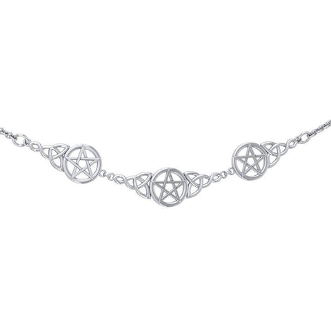 Silver Pentagram Pentacle Necklace - Sterling Silver