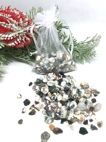 Tree Agate Crystal Chips - 100g