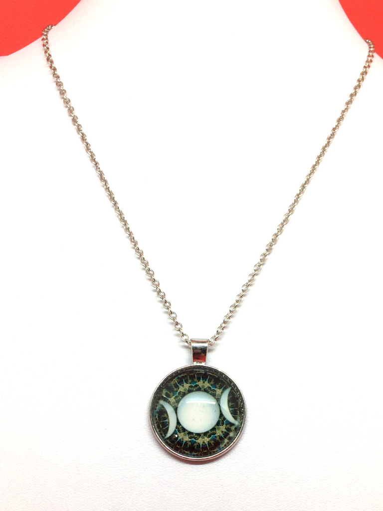 Triple moon goddess necklace gold deals