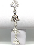 Triple Goddess Triquetra Bracelet 925 Sterling Silver