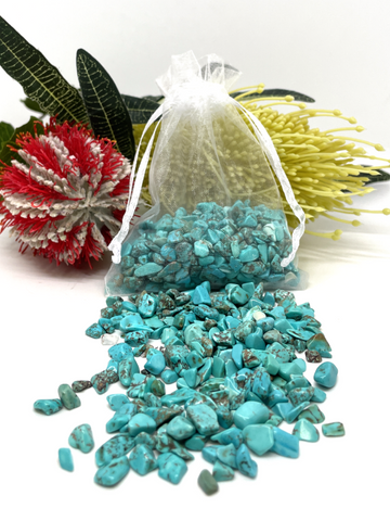 Turquoise Crystal Chips - 100g