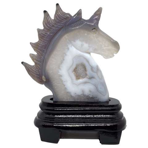 Agate Geode Unicorn on Stand #92