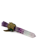 Amethyst & Watermelon Fluorite Wand #300