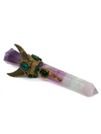 Amethyst & Watermelon Fluorite Wand #300