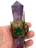 Amethyst & Watermelon Fluorite Wand #300