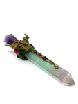 Amethyst & Watermelon Fluorite Wand #303