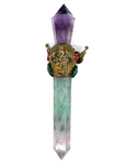 Amethyst & Watermelon Fluorite Wand #303