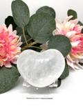 White Calcite Heart