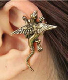 Wing Serpent Earring - Gold