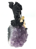 Witch on Amethyst Cluster # 457