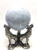 Wolf Pewter Sphere Stand