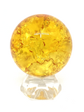 Yellow Crackle Quartz Sphere - 5cm